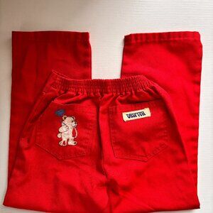 Vintage Drifter Bear with Balloon Red Pants - Own a Piece of Retro History!